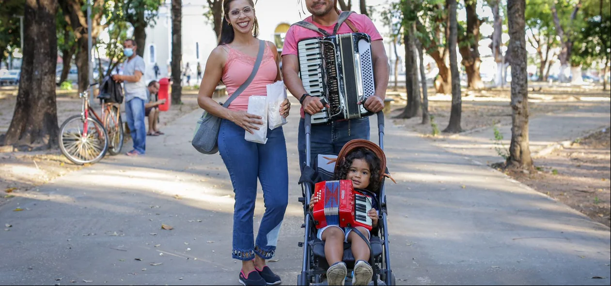 Família na procissão