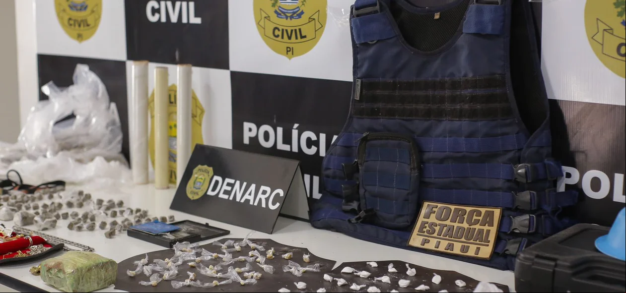 Material apreendido na operação