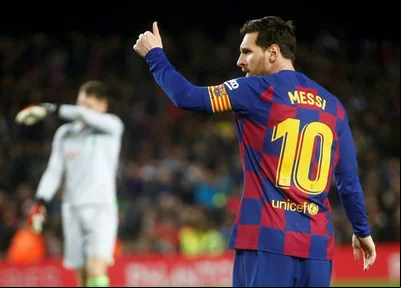 Messi quando atuava no Barcelona