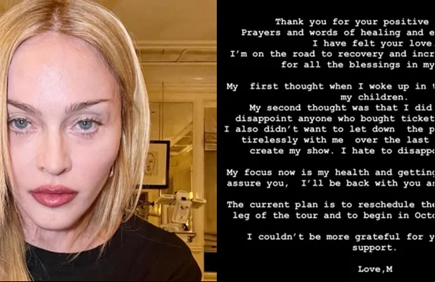 Madonna agradece fãs após internação por infecção grave