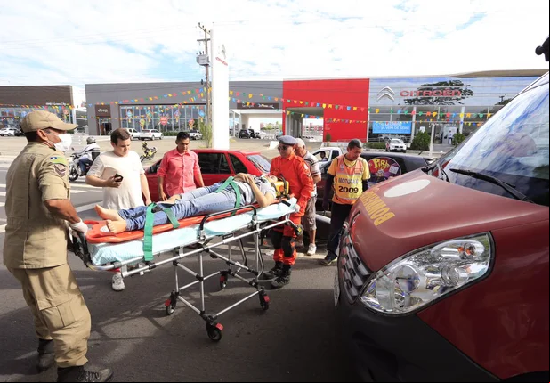 Acidente deixa uma pessoa ferida na zona leste de Teresina
