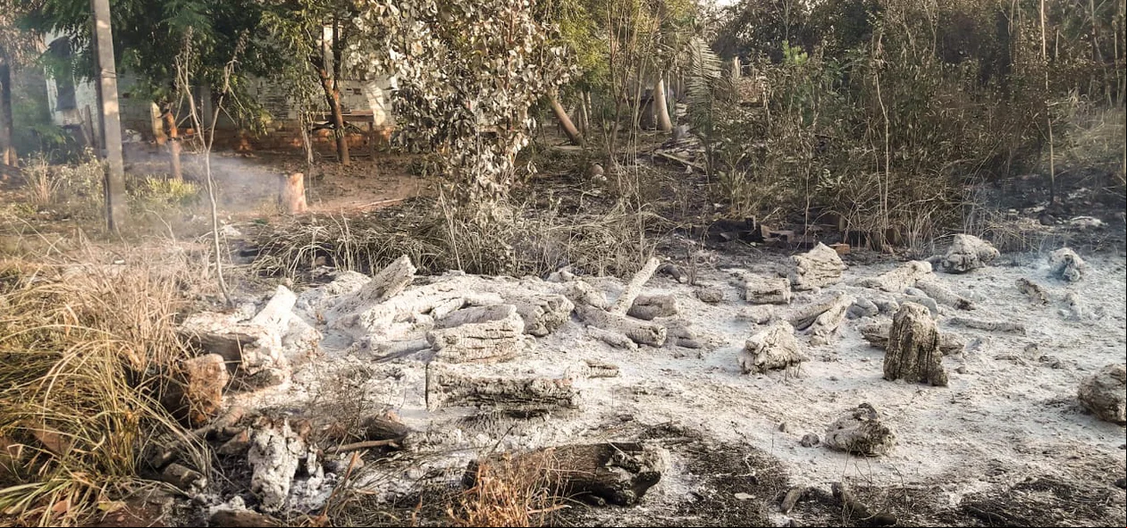 Incêndio avançou para residências
