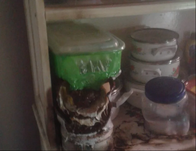 O fogo atingiu a cozinha da residência