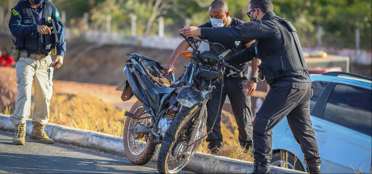 Motocicleta da vítima